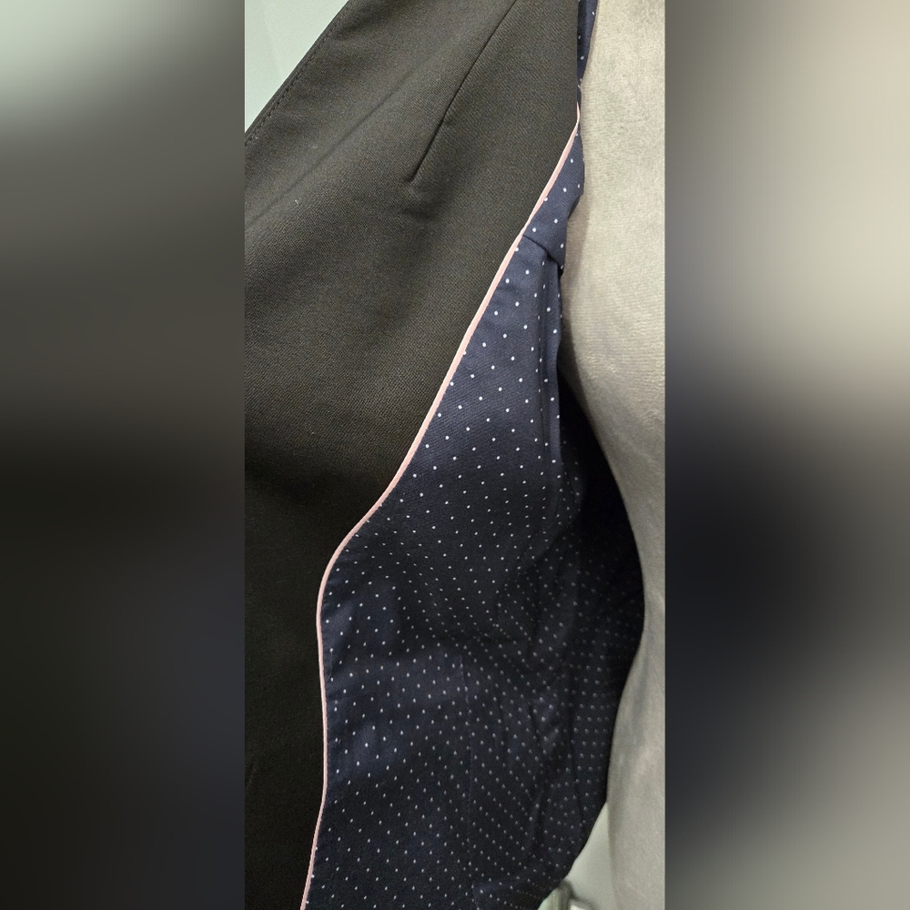 Talbots Black Jacket Single Button Wool-Blend Pep… - image 8